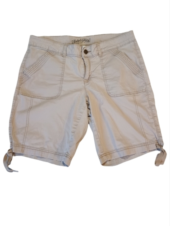 Faded Glory Pants - Faded Glory Stone Beige Bermuda Shorts with Side Ties